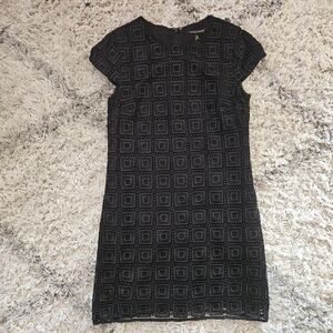Cynthia Steffe Black Eyelet Dress